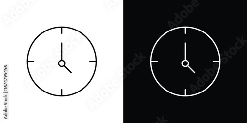 Clock-five icon symbols. Simple pictograms for web sites and mobile app