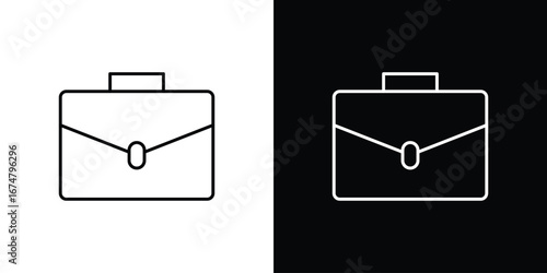 Briefcase icon symbols. Simple pictograms for web sites and mobile app