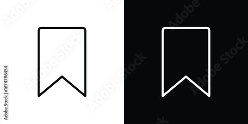 Bookmark icon symbols. Simple pictograms for web sites and mobile app