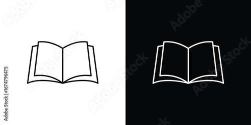 Book open icon symbols. Simple pictograms for web sites and mobile app