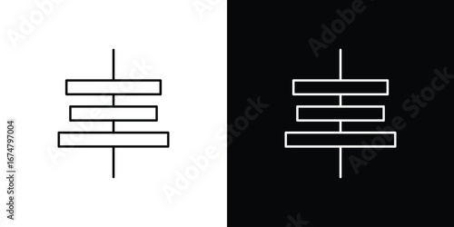 Align center icon symbols. Simple pictograms for web sites and mobile app