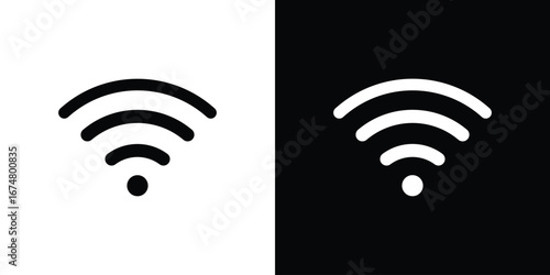 Wifi icon collection flat style - stock vector.