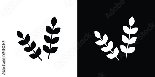 Wheat icon collection flat style - stock vector.