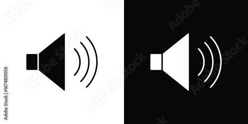 Volume icon collection flat style - stock vector.