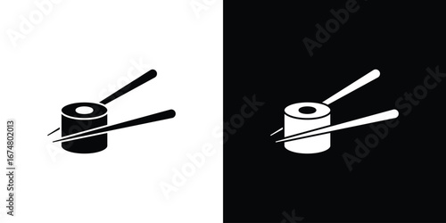 Sushi icon collection flat style - stock vector.