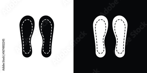 Soles icon collection flat style - stock vector.