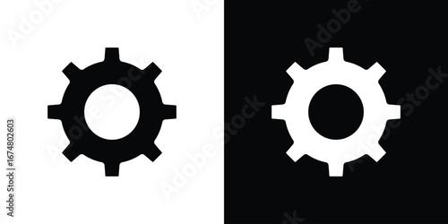 Settings icon collection flat style - stock vector.