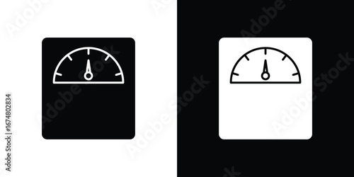 Scale icon collection flat style - stock vector.