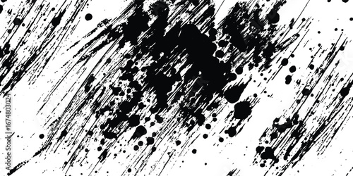 Tire tread marks, wheel textures, tire marks - car racing, motocross, drift, rally, off-road and others. Vector black isolated texture in grunge style with splashes. modern