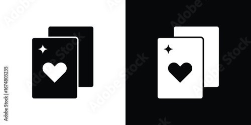 Playing cards icon collection flat style - stock vector.