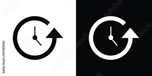 Past time icon collection flat style - stock vector.