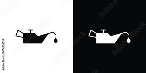 Oil can icon collection flat style - stock vector.