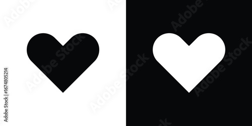 Heart icon collection flat style - stock vector.