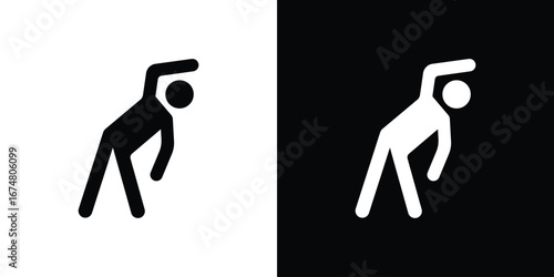 Fitness exercise icon collection flat style - stock vector.