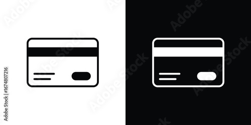 Credit card icon collection flat style - stock vector.