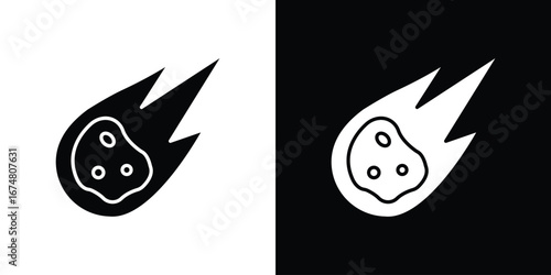 Comet icon collection flat style - stock vector.