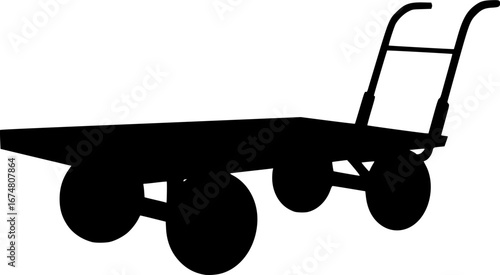 construction and industrial trolley silhouette