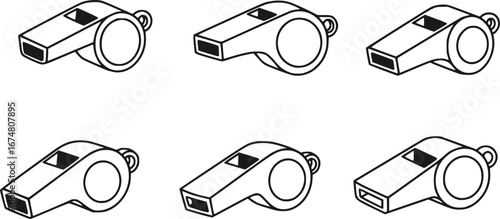 whistle line arts vector
