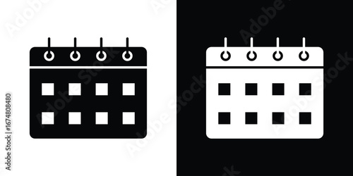 Calendar icon collection flat style - stock vector.