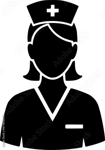 Nurse heath care professional uniform vector isolated by white background

