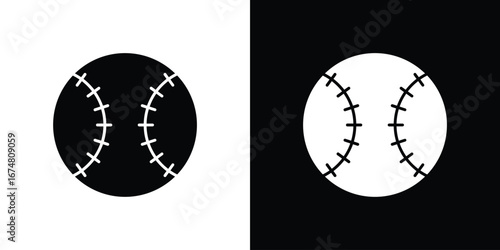 Baseball icon collection flat style - stock vector.