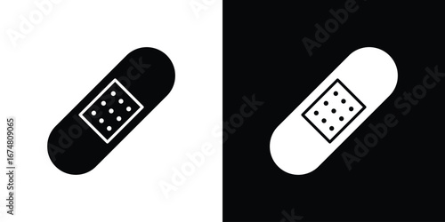 Band aid icon collection flat style - stock vector.