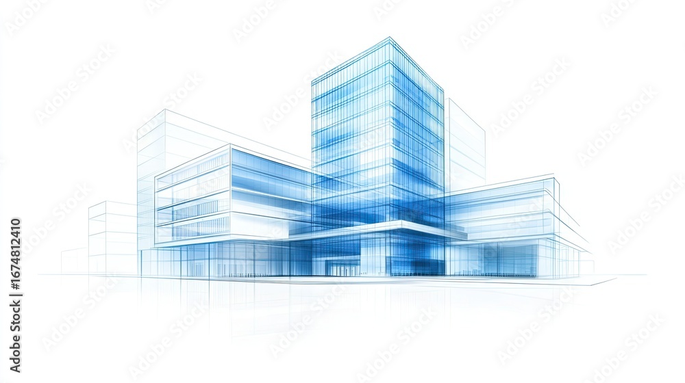 Obraz premium Modern glass and steel architecture design