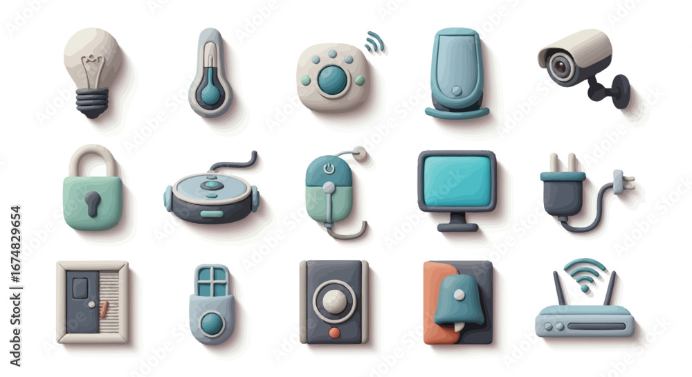 Fototapeta premium Collection of Smart Home Devices Seamless Connectivity and Automation for Modern Living