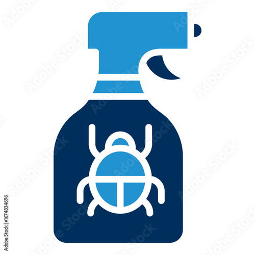 Insecticide Blue Color Icon