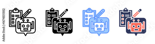 Tutoring Icon Set Multiple Style Collection