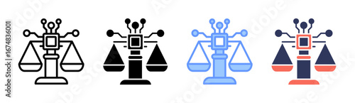 Ethics Icon Set Multiple Style Collection
