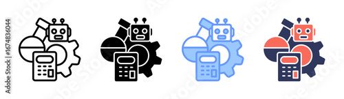 Stem Icon Set Multiple Style Collection