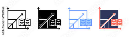 Study Patterns Icon Set Multiple Style Collection