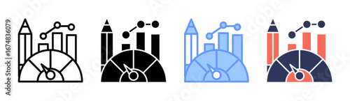 Performance Analytics Icon Set Multiple Style Collection
