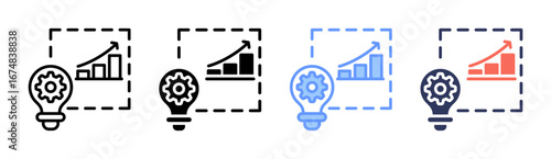 Scalability Icon Set Multiple Style Collection