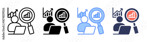 Analysis Icon Set Multiple Style Collection