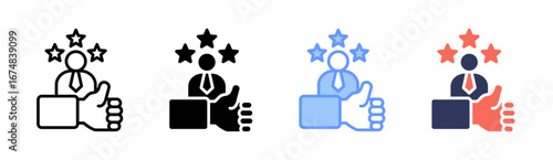 User Experience Icon Set Multiple Style Collection