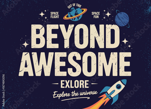 A dynamic illustration representing the exciting journey of space exploration through colorful rockets and planets, inviting viewers to dream and explore the universe.