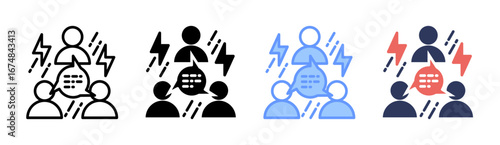 Argument Icon Set Multiple Style Collection