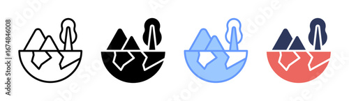 Glacier Icon Set Multiple Style Collection