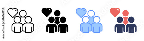 Community Care Icon Set Multiple Style Collection