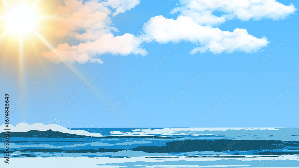 Obraz premium blue sky and sea