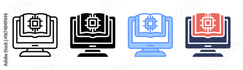Ai Learning Icon Set Multiple Style Collection