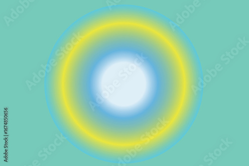 Vibrant Circular Light Aura Art