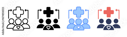 Medical Staff Icon Set Multiple Style Collection
