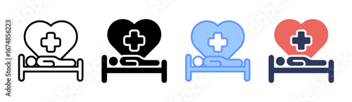 Patient Care Icon Set Multiple Style Collection