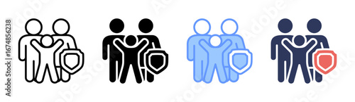 Family Insurance Icon Set Multiple Style Collection
