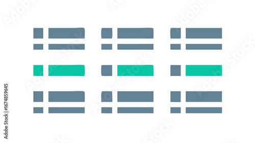 Geometric Grid with Teal Accents pattern abstract
