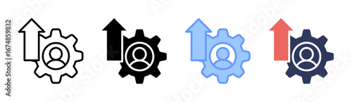 Personal Growth Icon Set Multiple Style Collection