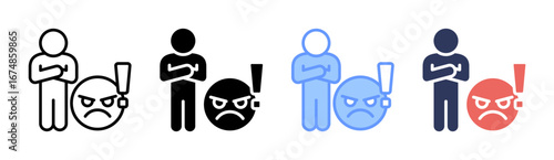 Anger Management Icon Set Multiple Style Collection